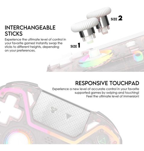 Control Inalambrico Fantech Nova Pro Atomic Rosado Wgp14v2