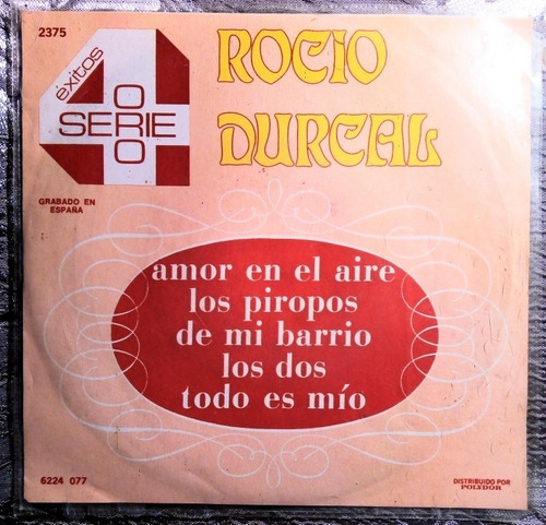 Disco De Vinilo En 45 Rpm Rocío Durcal 1974