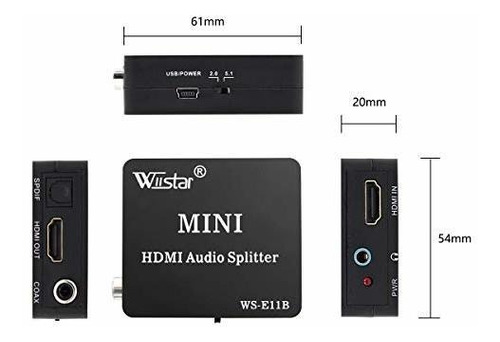Extract. Hdmi A Hdmi Y Óptico Toslink. Dvd Hdtv Ps4.