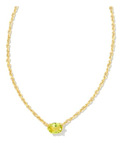 Collar Cadena De Eslabones Con Dije Colgante Bañado En Oro