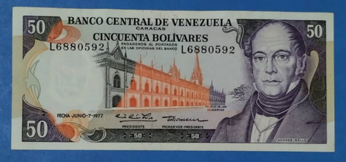 Billete De 50 Bs De 1977 L-7, 