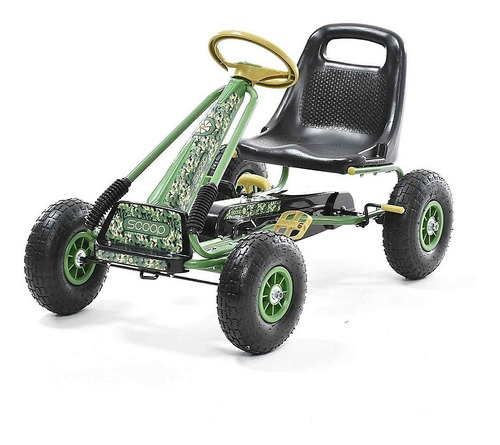 Coche De Pedales Go-kart Verde / Ruedas Goma / Envio Gratis