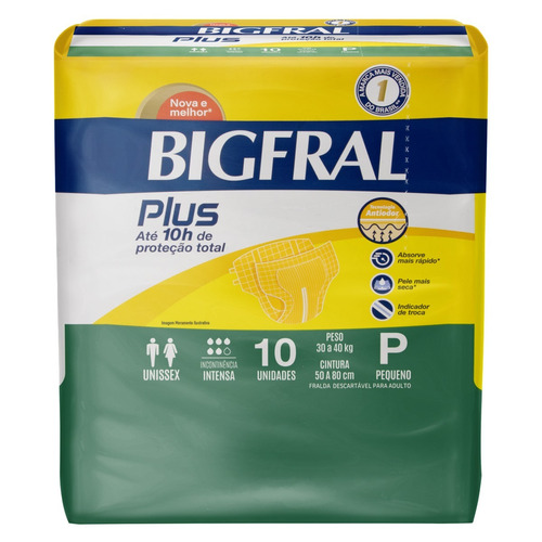 Fraldas para adultos descartáveis Bigfral  Plus P x 10 u