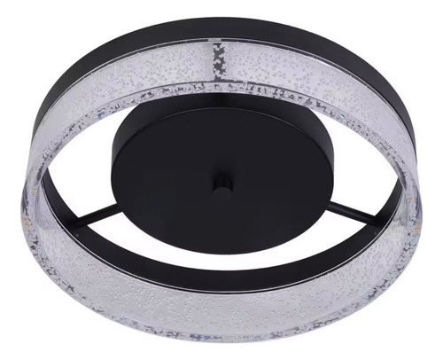 Lampara De Techo Moderna 14'' Montaje Empotrado Estructura Negro