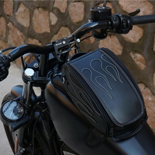Pu Toolkit Bolsa Cuero Motocicleta Cubierta Del Tanque De