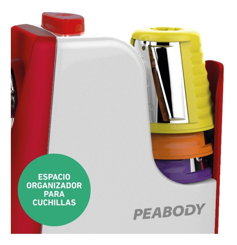Imagen 14 de 20 de Rallador Eléctrico Peabody Sm326 Con Accesorios 5 Cuchillas