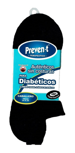 Liners Preven-t Caballero Pie Diabetico Afelpados Pack2pares