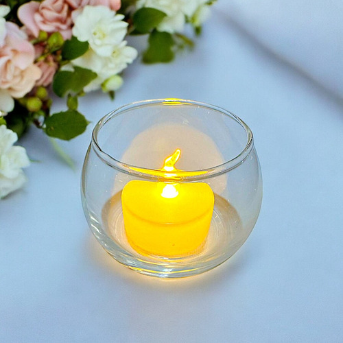 Vaso C Vela Led Luminaria De Mesa Decoração Romantica Festas