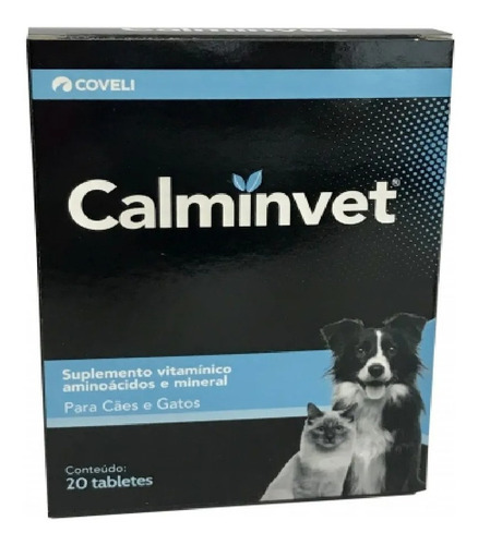 Calmante Calminvet Para Cães E Gatos Fitoterápico 20un