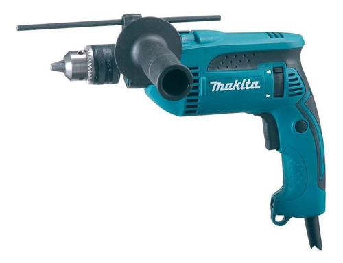 Furadeira martelete elétrica de 13mm Makita HP1640KX1 760W + acessório com maleta de transporte 220V