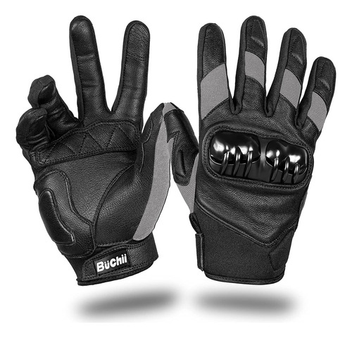 Buchii Guantes De Cuero Para Motocicleta Para Hombres Y Muje