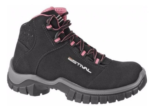 Bota Segurança Bico Pvc Feminina Rosa Energy Estival C/ Ca