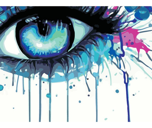 Dibujo De Bricolaje Con Números Ojos Ç