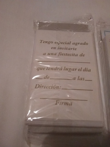 Tarjetas De Invitación Paquete De 12 Con Sobres