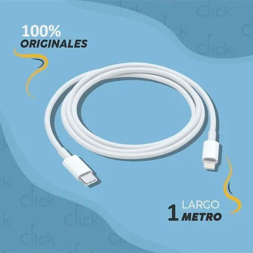 Imagen 6 de 9 de Cargador Y Cable Carga Rapida iPhone Usb C 11 12 13 Original