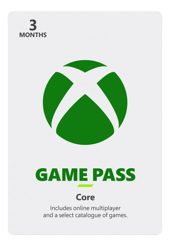 Xbox Game Pass Core Global 3 Meses 