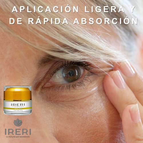 Imagen 7 de 9 de Crema Para Contorno De Ojos Antiarrugas Antiedad Anti Ojeras Día/noche Piel Madura 40+ Para Todo Tipo De Piel Línea Golden Ireri ®
