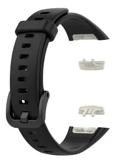 Pulseira Para Honor Band 6 De Silicone Preto Largura 2.1 cm