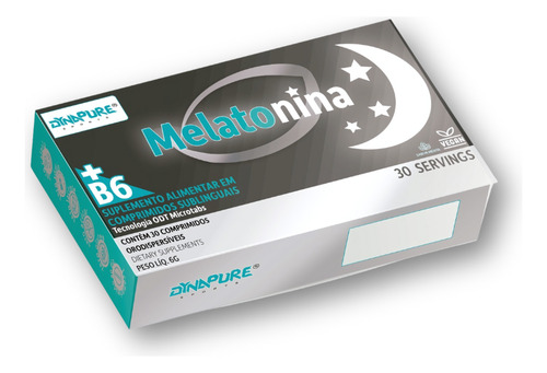 Melatonina Com Vitamina B6 30 Comp Sublinguais Dynapure