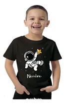 Comprar Remera Niño Algodon Astronauta Estrella Nombre Personalizado