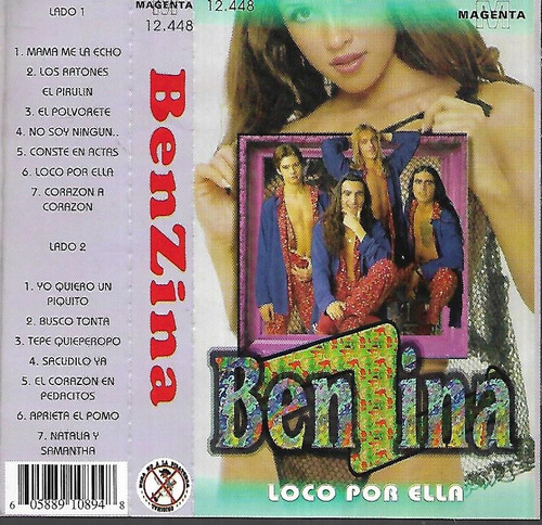 Benzina Album Loco Por Ella Sello Magenta Cassette Nuevo