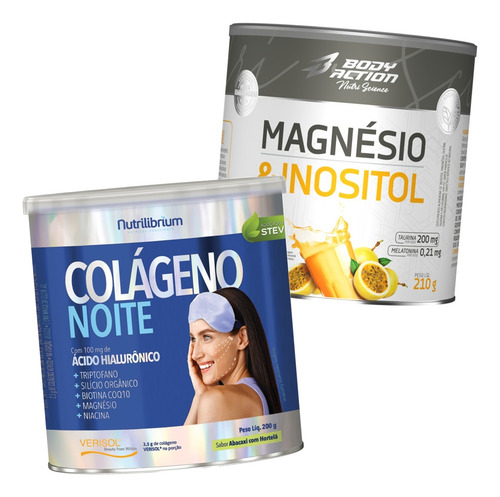 Kit Colágeno Verisol Noite 200g + Magnésio E Inositol 210g 