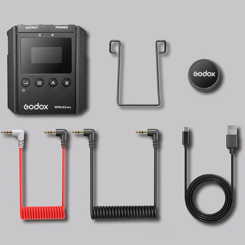 Receptor Inalámbrico Godox Rx2 Doble Canal Uhf Para Wmics2