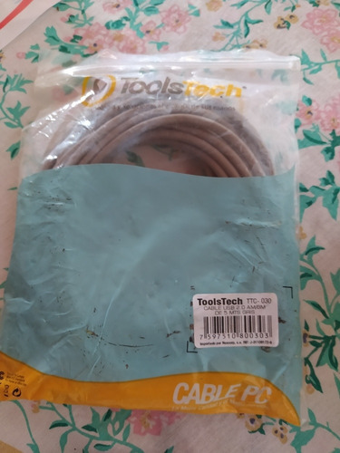 Cable Usb 2.0 Gris De 5 Mts