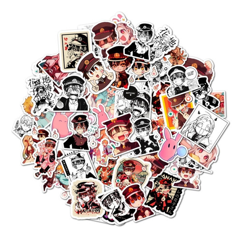 Pack 50 Stickers Adhesivo Anime Jibaku Shonen Hanako Kun