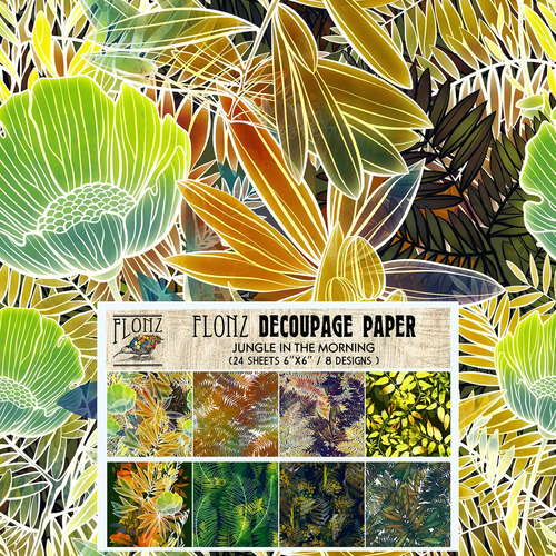 Decoupage Paper Pack (24 Hoja 6.0 X In) Diseño Vintage Selva