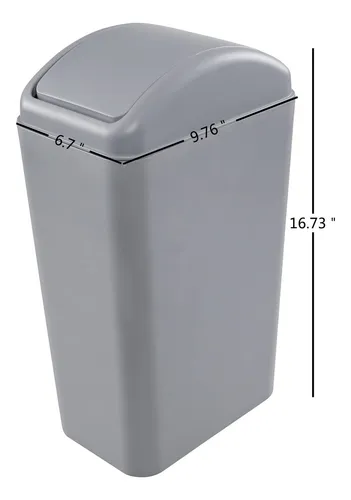 Cadineus Basurero De Plastico De 14 Litros, Juego De 2 Cubo