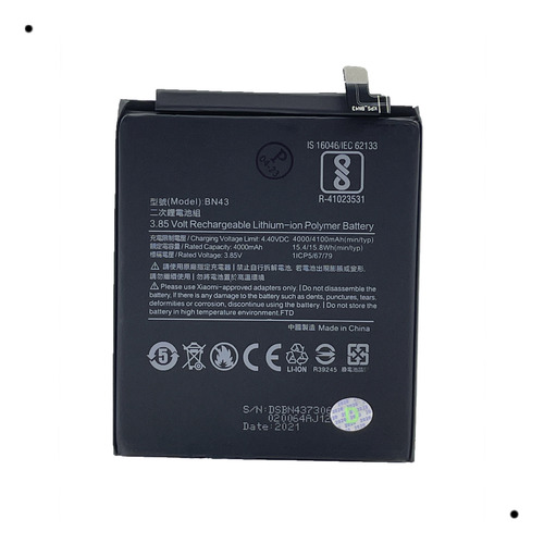 Kit Reparo + Flex Carga Bn43 Compativel Redmi Note 4 / 4x