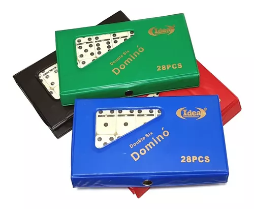 Jogo De Domino Double Six Osso Estojo C/28 Peças TOP Jogador Jogar