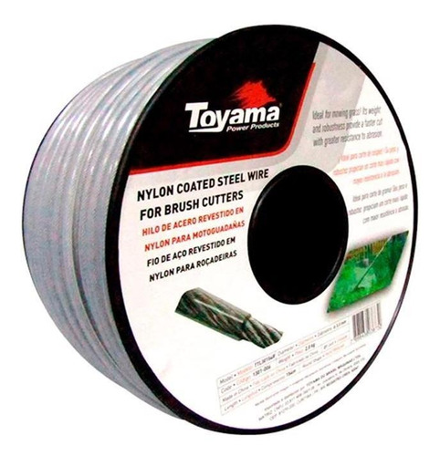 Fio Nylon Com Aço Interno P/ Roçadeira 3mm 154 Metros Toyama