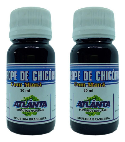 Kit Com 2 Xarope De Chicória Com Maná Atlanta 30ml