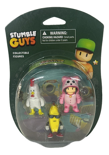 Figuras Stumble Guys 3-pack Deluxe Box A Escojer 5cm Alto