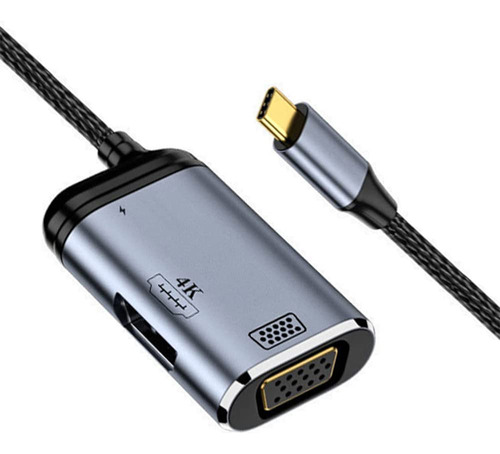 Nfhk Usb-c Tipo C A Hdmi Vga Convertidor Hdtv Multipuerto Di