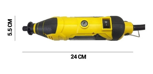 Imagen 7 de 8 de Minitorno 135 W Mini Torno Maletin 234 Piezas Tripa Flexible Frecuencia 1000 Potencia 135 W