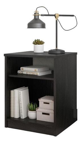 1 Buro Negro Mesa De Luz Minimalista Modelo Artik