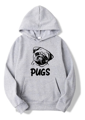 Ha Sudadera Con Capucha De Algodón Con Estampado De Pug