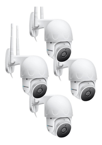 Kit X 4 Camaras Ip Wifi Inalambrica Domo Seguridad Exterior