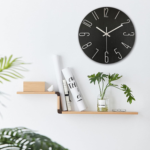 Reloj De Pared De 12 Pulgadas, Silencioso Sin Tictac, Funcio