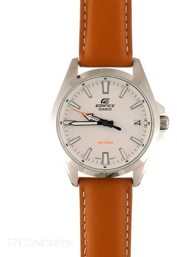 Reloj Casio Edifice Efv-100l-7avudf Hombre 100% Original Color de la correa Marrón Color del bisel Plateado Color del fondo Plateado
