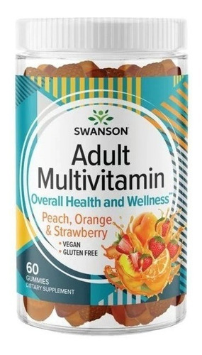 Swanson | Adult Multivitamin I 60 Gummies I Importado 