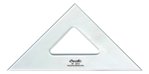 Esquadro Acrílico Desetec Trident 45° 12cm Sem Escala 2512