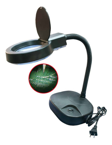 Lámpara De Mesa Ajustable Lupa Y Luz Led Zd-123-led - Mihaba