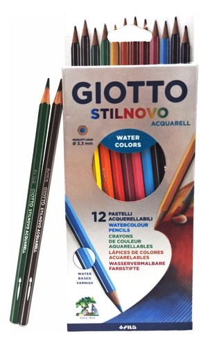 Lapices De Color Giotto Stilnovo Aquarelable 3.3m X12