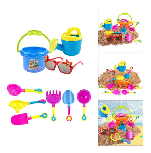 9x Juego De Juguetes De Arena De Playa Al Aire Libre, Palas,