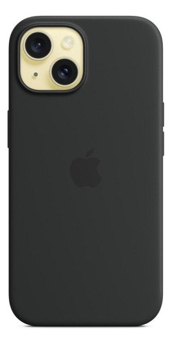 Capa Com Magsafe Para iPhone 15, Apple, Silicone Preto