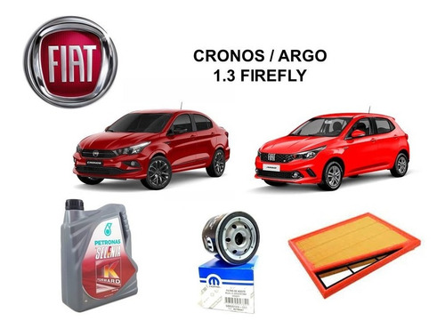Kit Aceite Selenia 0w20 + 2 Filtros Fiat Cronos Argo 1.3 